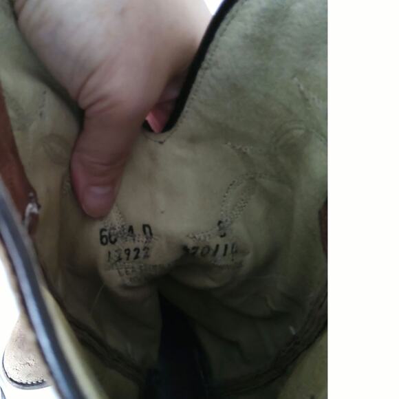 Abilene Vintage leather riding biker work boots Brown Men's 8 - Picture 7 of 8